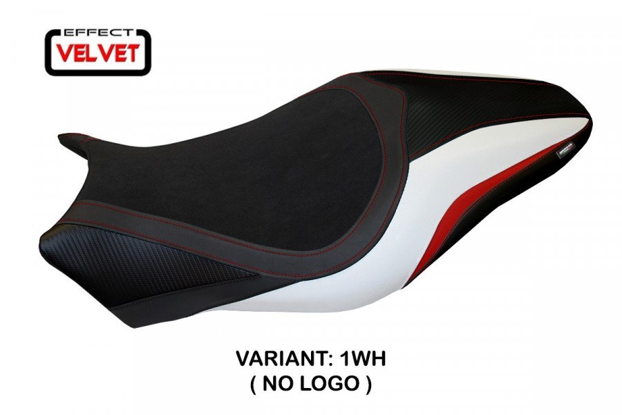 Housse de selle compatible Ducati Monster 821/1200 (14-16) modèle Turis en velvet