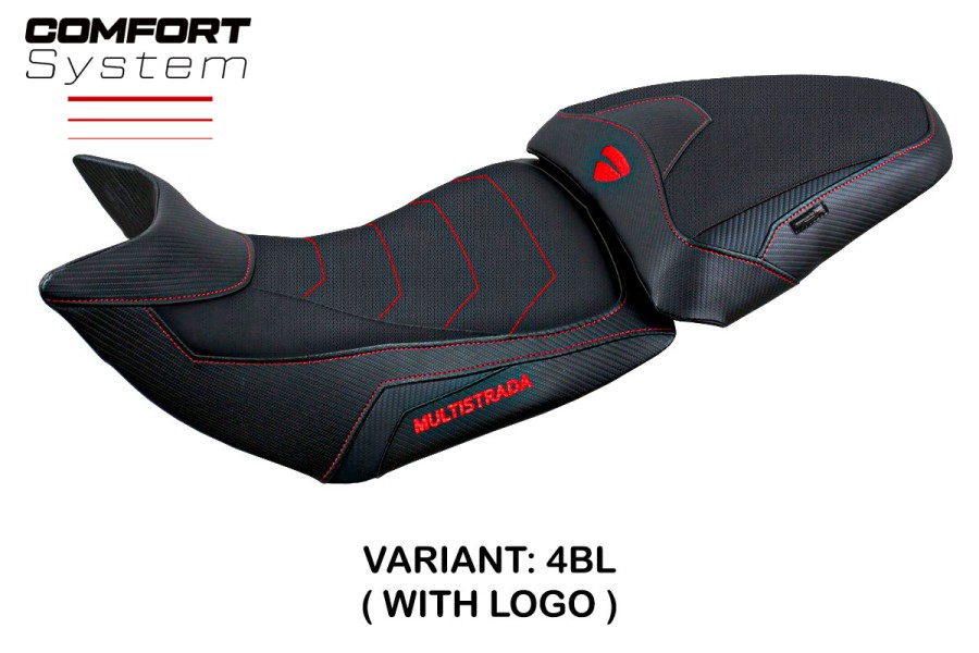 Funda de asiento compatible con Ducati Multistrada 1200/1260 (15-20) modelo Jazan comfort system