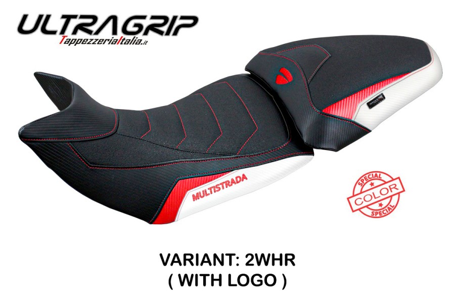 Funda de asiento compatible con Ducati Multistrada 1200/1260 (15-20) modelo Jazan ultragrip