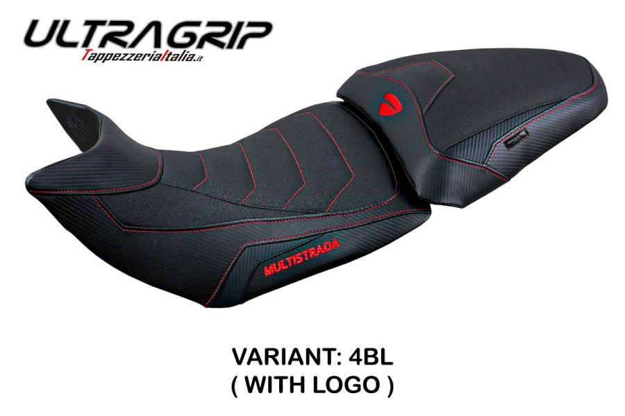 Funda de asiento compatible con Ducati Multistrada 1200/1260 (15-20) modelo Jazan ultragrip