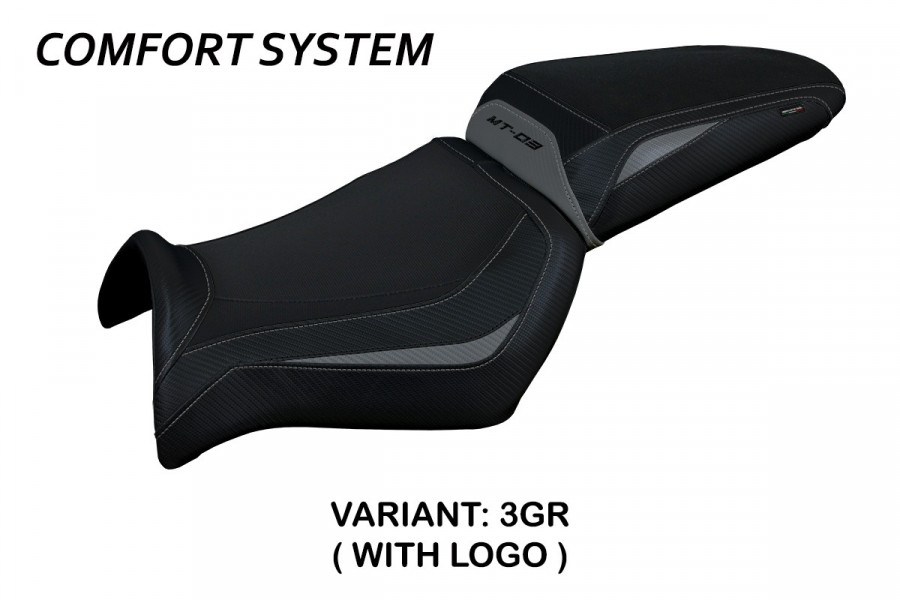 Funda de asiento compatible con Yamaha MT-03 (06-14) modelo Algar comfort system