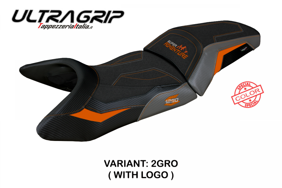 Funda de asiento compatible con KTM 1290 Super Adventure S (21-22) modelo Lumiar ultragrip