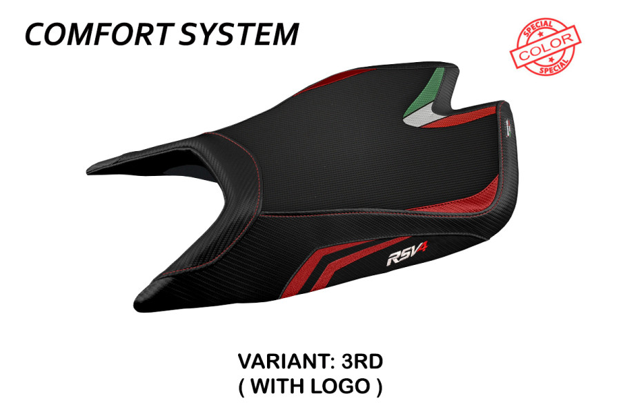 Housse de selle compatible Aprilia RSV4 (21-22) modèle Leon special color comfort system