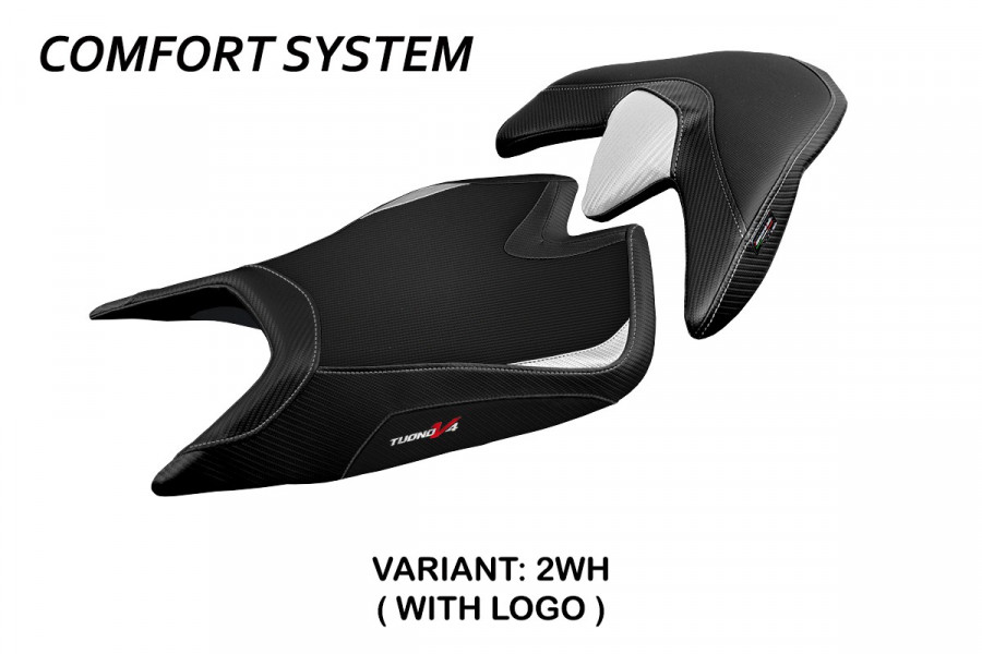 Housse de selle compatible Aprilia Tuono V4 (21-22) modèle Zuera comfort system