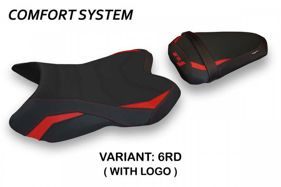 Funda de asiento compatible con Yamaha R1 (07-08) modelo Marstal 1 comfort system