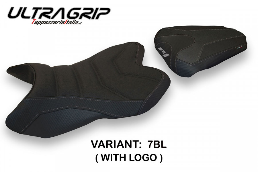 Funda de asiento compatible con Yamaha R1 (07-08) modelo Habay 1 ultragrip