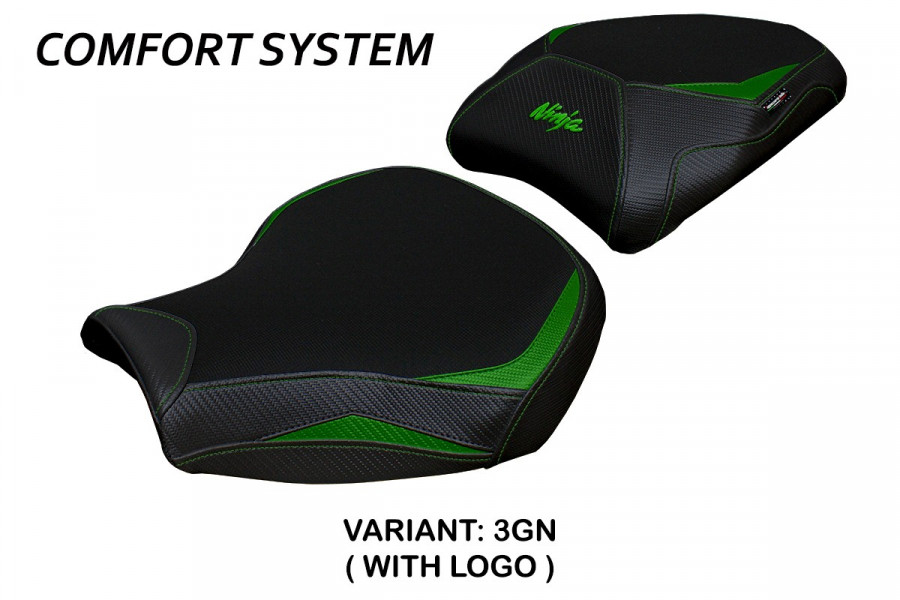 Funda de asiento compatible Kawasaki Ninja H2 1000 SX (18-22) modelo Moniz comfort system