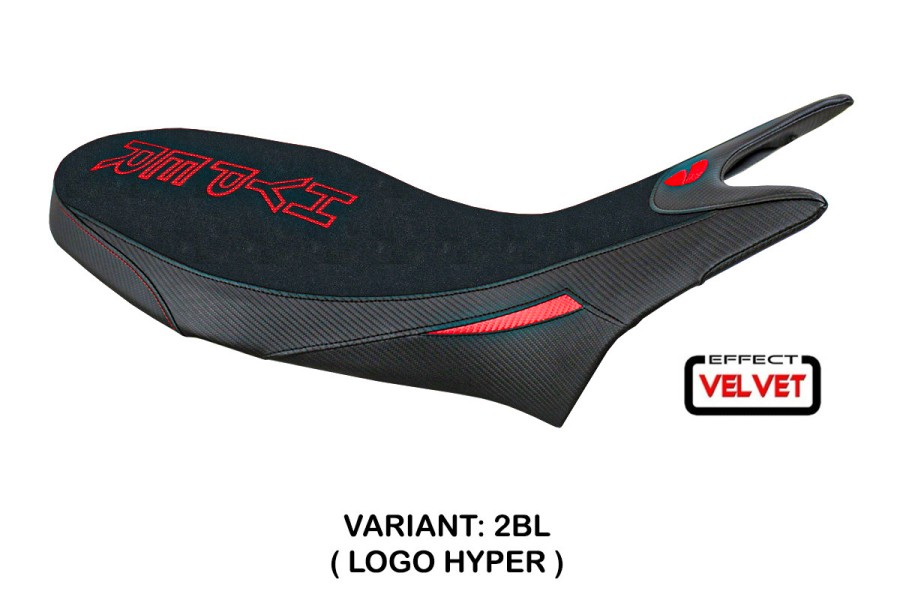 Funda de asiento compatible con Ducati Hypermotard 950 (19-22) modelo Hyperconcept Velvet