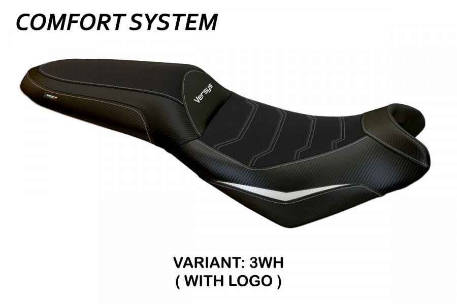 Funda de asiento compatible con Kawasaki Versys 650 (07-22) modelo Nasir comfort system