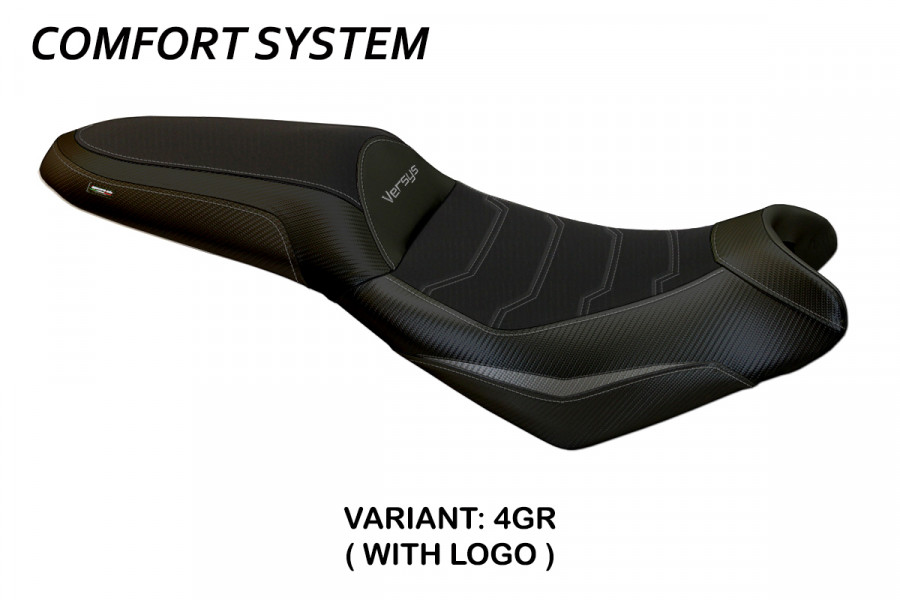 Funda de asiento compatible con Kawasaki Versys 650 (07-22) modelo Nasir comfort system