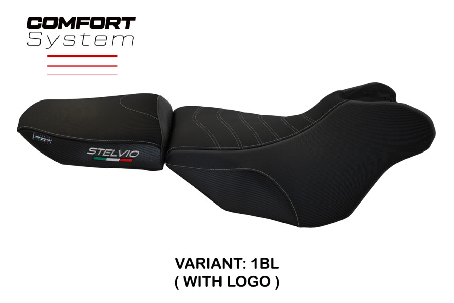 Funda de asiento compatible Moto Guzzi Stelvio 1200 (08-16) modelo Ives comfort system