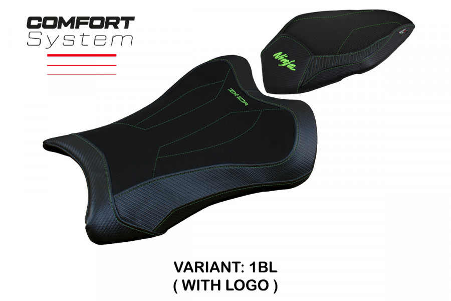 Funda de asiento compatible con Kawasaki Ninja ZX 10 R (21-22) modelo Dexter Comfort System