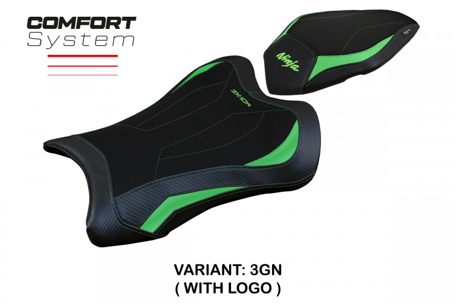 Housse de selle compatible Kawasaki Ninja ZX 10 R (21-22) modèle Dexter Comfort System