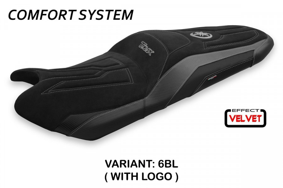 Housse de selle compatible Yamaha T-Max (17-20) modèle Scrutari 2 velvet comfort system