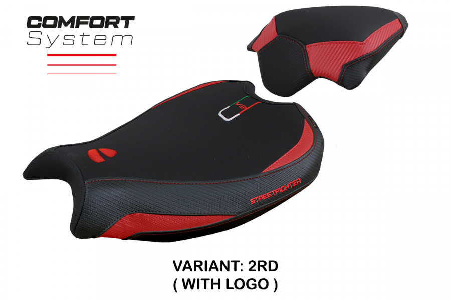 Funda de asiento compatible Ducati Streetfighter V2 (2022) modelo Mina comfort system