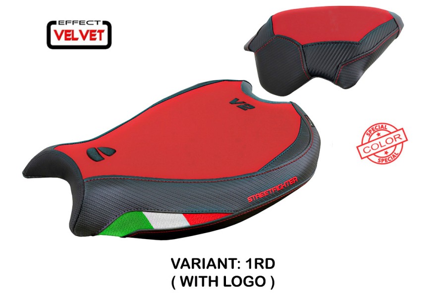 Housse de selle compatible Ducati Streetfighter V2 (2022) modèle Mina velvet