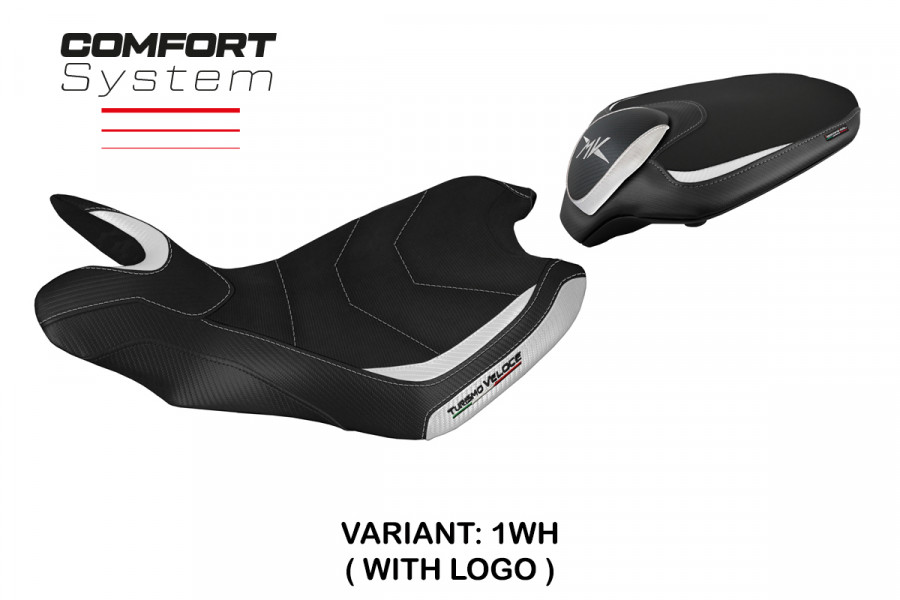 Funda de asiento compatible con MV Agusta Turismo Veloce (14-20) modelo Sahara comfort system