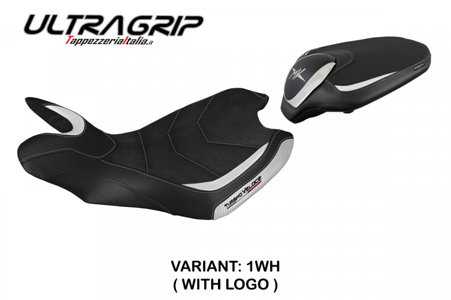 Funda de asiento compatible con MV Agusta Turismo Veloce (14-20) modelo Sahara ultragrip