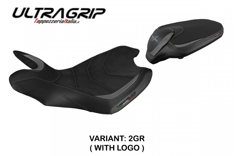 Housse de selle compatible MV Agusta Turismo Veloce (14-20) modèle Sahara ultragrip