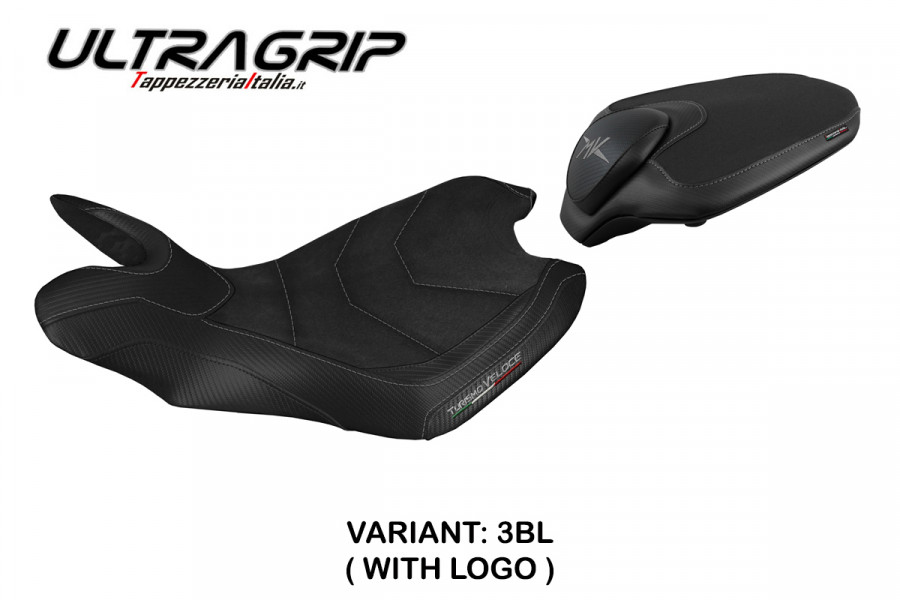 Funda de asiento compatible con MV Agusta Turismo Veloce (14-20) modelo Sahara ultragrip