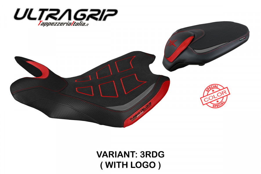 Funda de asiento compatible con MV Agusta Turismo Veloce (14-20) modelo Sahara special color ultragrip