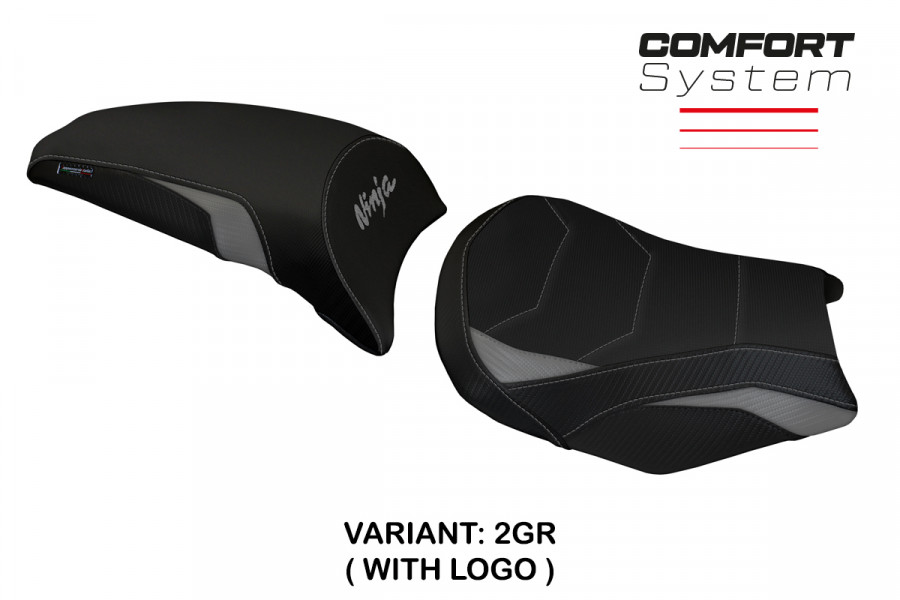 Housse de selle compatible avec Kawasaki Ninja 650 (17-22) modèle Sihu comfort system