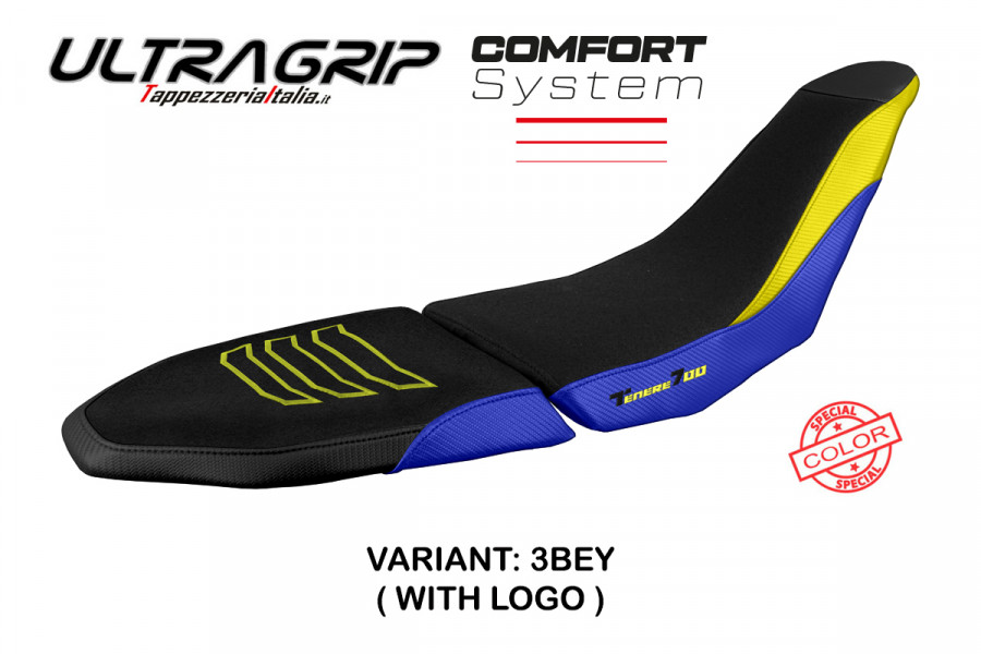 Housse de selle compatible Yamaha Tenere 700 Raid (2022) modèle Akita ultragrip comfort system