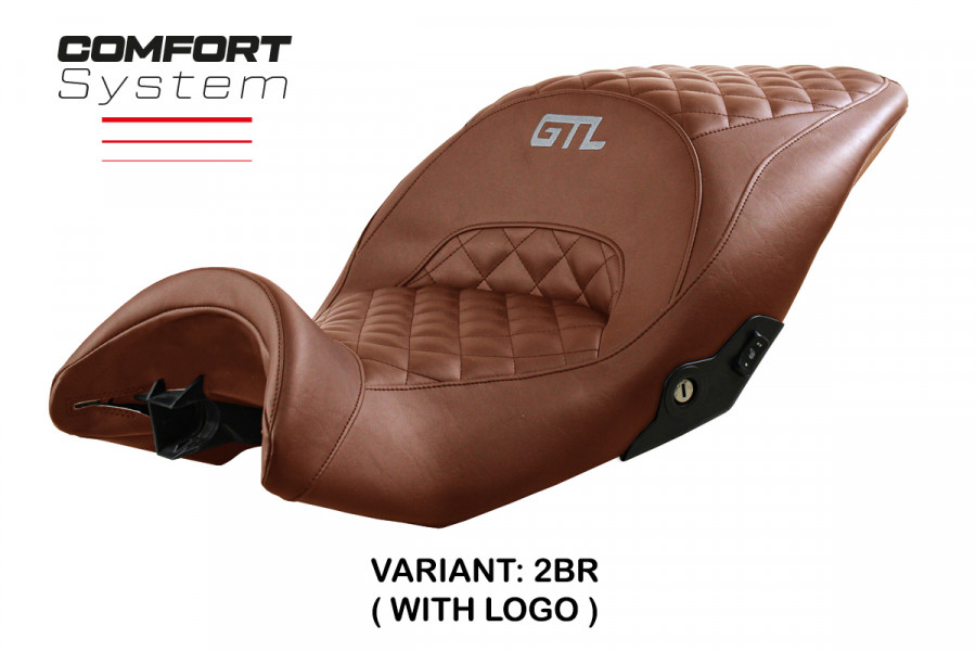 Funda de asiento compatible con BMW K 1600 GTL (10-22) modelo Diamond comfort system