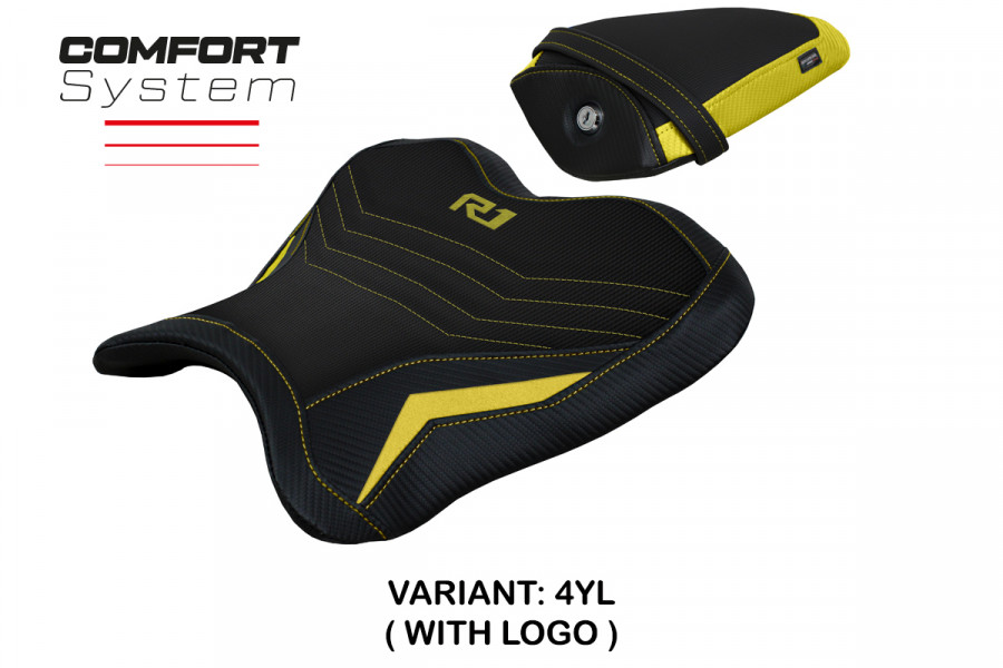 Funda de asiento compatible con Yamaha R1 (15-22) modelo Kagran comfort system