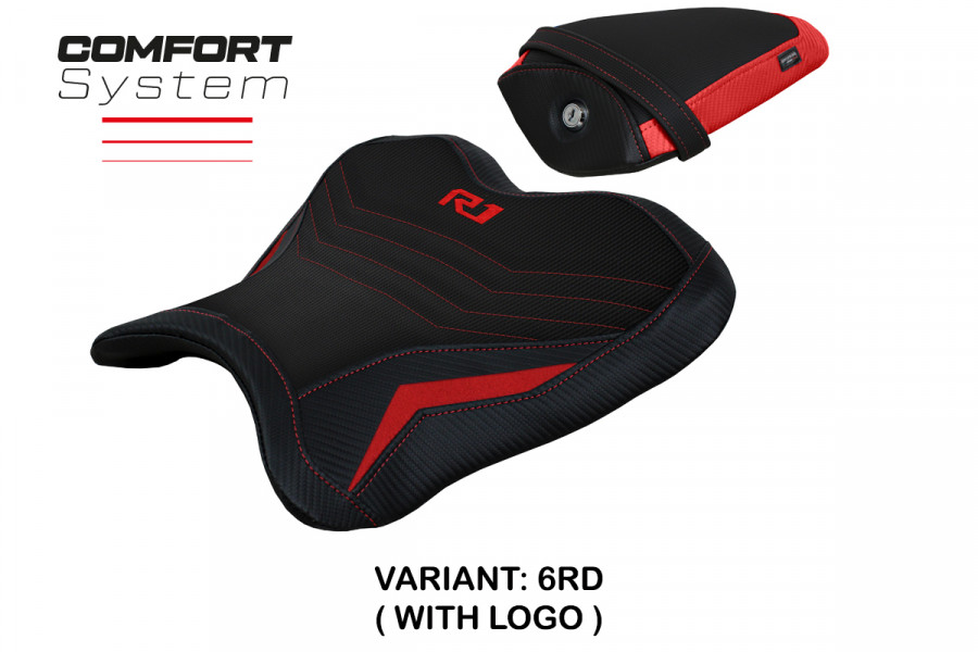 Funda de asiento compatible con Yamaha R1 (15-22) modelo Kagran comfort system