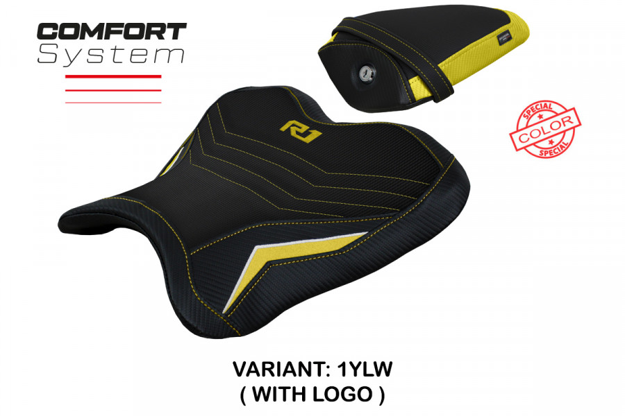 Funda de asiento compatible con Yamaha R1 (15-22) modelo Kagran special color comfort system