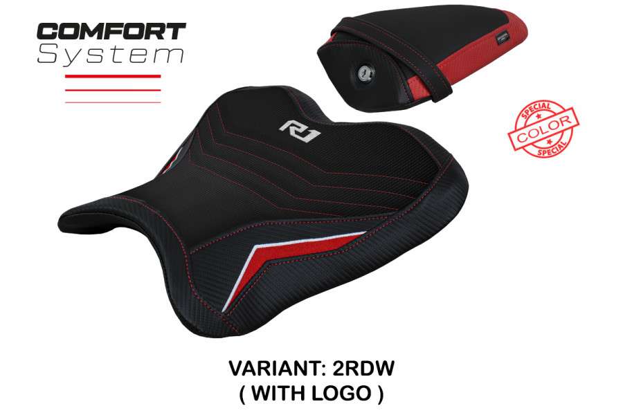 Funda de asiento compatible con Yamaha R1 (15-22) modelo Kagran special color comfort system