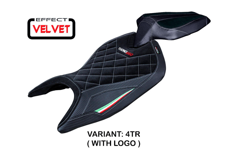 Funda de asiento compatible Aprilia Tuono 660 (21-22) modelo Kenya Velvet