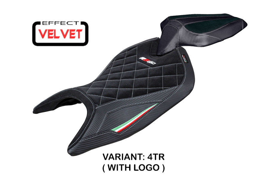 Funda de asiento compatible Aprilia RS 660 (21-22) modelo Mamba Velvet