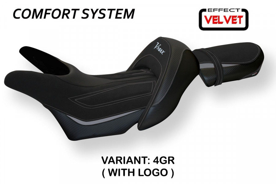 Funda de asiento compatible con Yamaha V-Max 1700 (08-17) modelo Odessa velvet comfort system