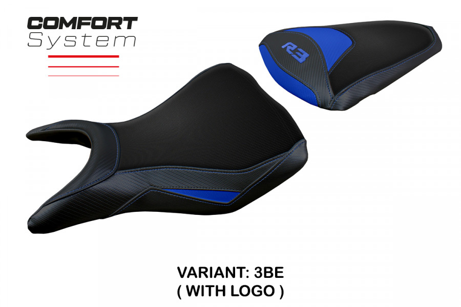 Funda de asiento compatible con Yamaha R3 (15-23) modelo Jesolo comfort system