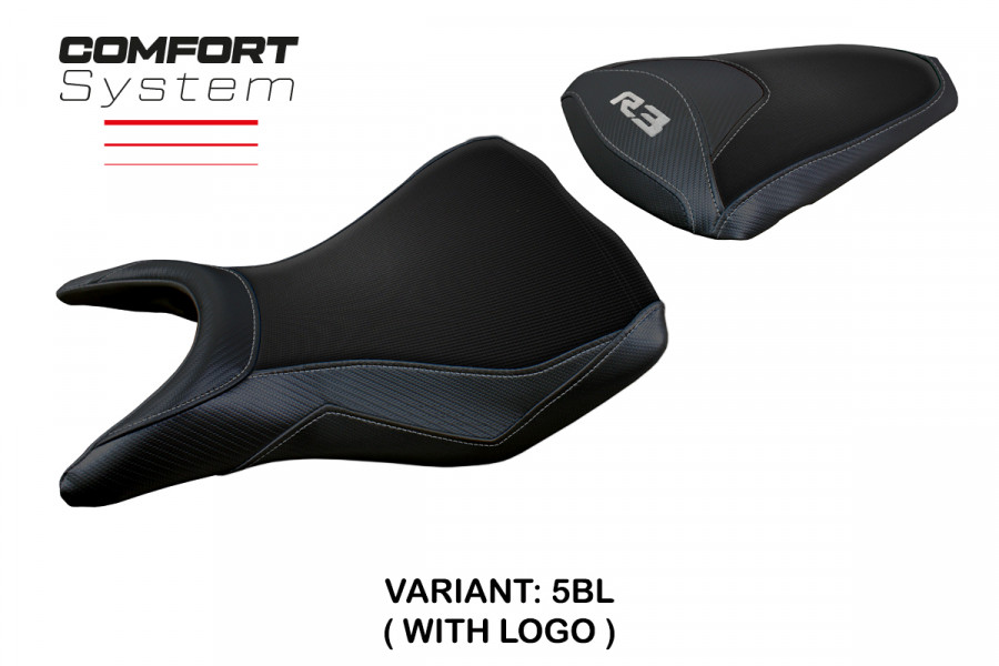 Housse de selle compatible Yamaha R3 (15-23) modèle Jesolo comfort system