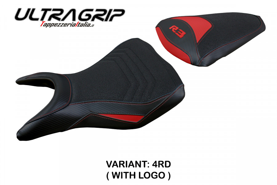 Funda de asiento compatible con Yamaha R3 (15-23) modelo Jesolo ultragrip