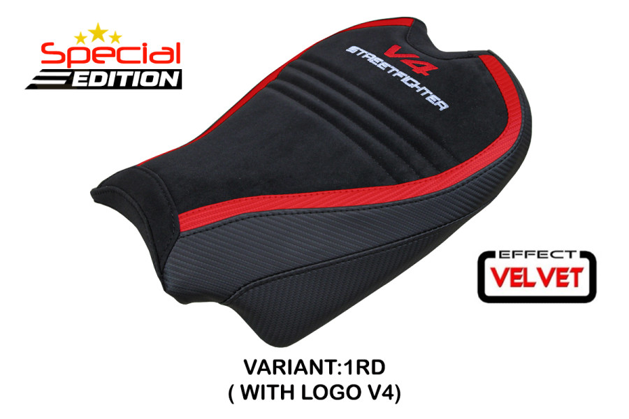 Housse de selle compatible Ducati Streetfighter V4 (20-24) modèle Areion Velvet