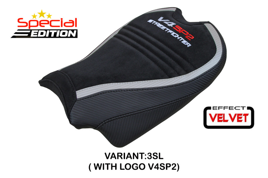 Housse de selle compatible Ducati Streetfighter V4 (20-24) modèle Areion Velvet