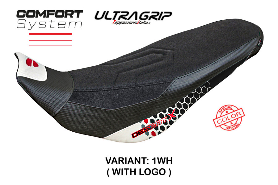 Funda de asiento compatible Ducati Desert-X Rally (22-24) modelo Keren special color ultragrip comfort system