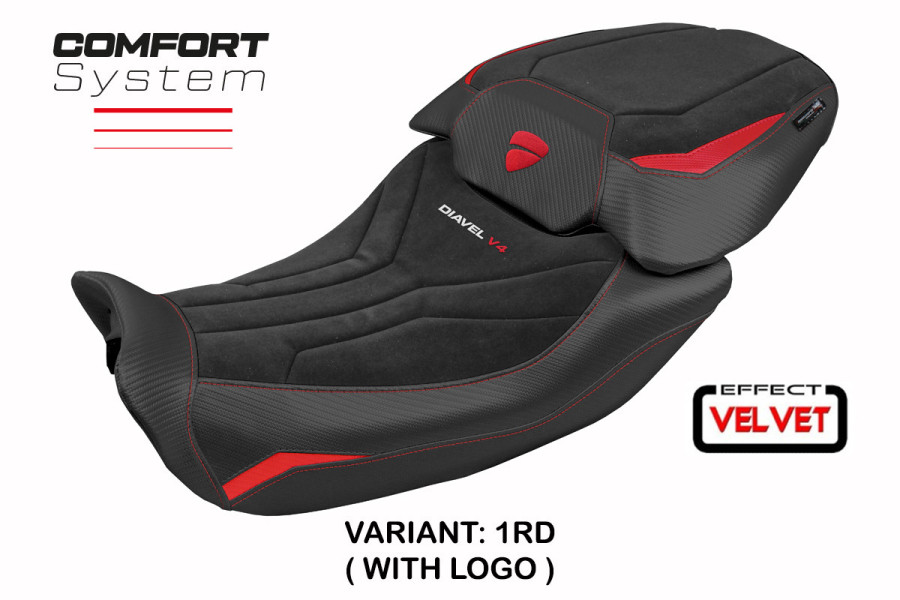 Housse de selle compatible Ducati Diavel V4 (23-24) modèle Diablo Velvet Comfort System