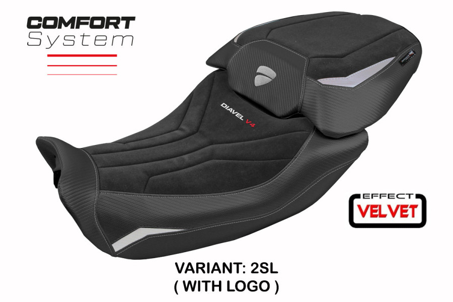 Funda de asiento compatible Ducati Diavel Ducati Diavel V4 (23-24) modelo Diablo Velvet Comfort System