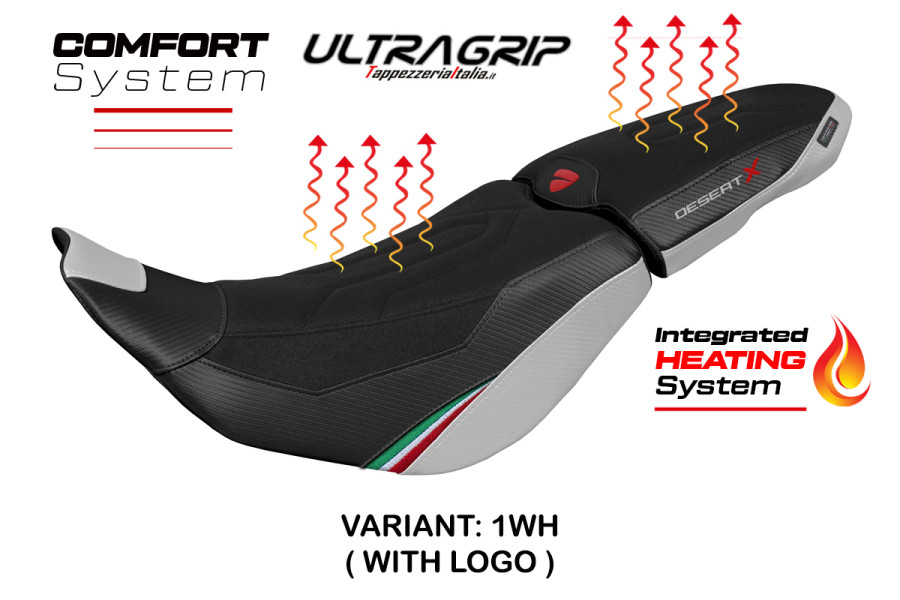 Funda de asiento compatible Ducati Desert-X (22-24) Ultragrip Heating Comfort System