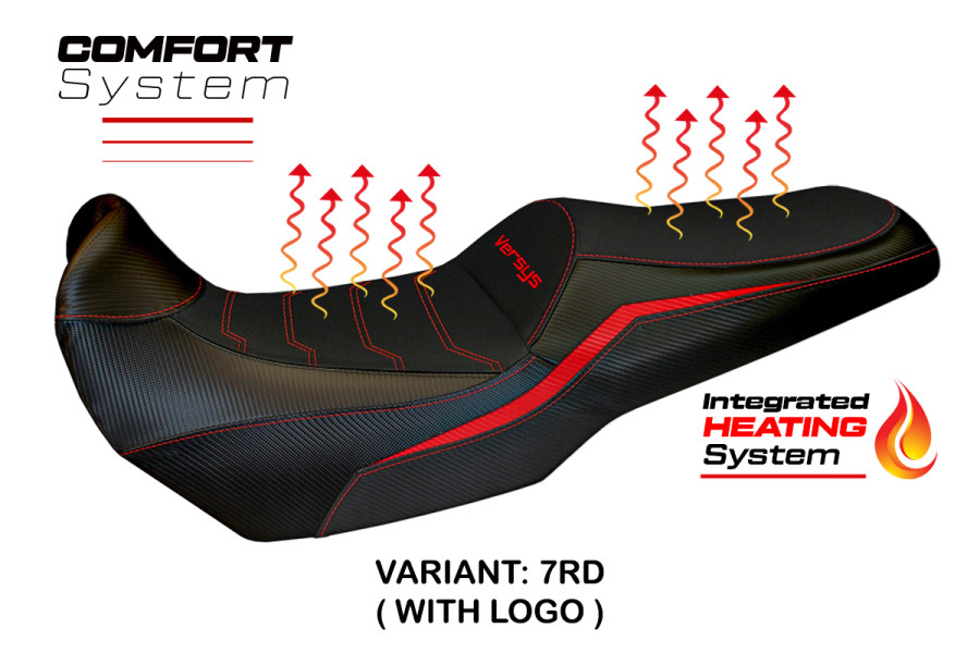 Funda de asiento compatible Kawasaki Versys 1000 (19-24) Heating Comfort System