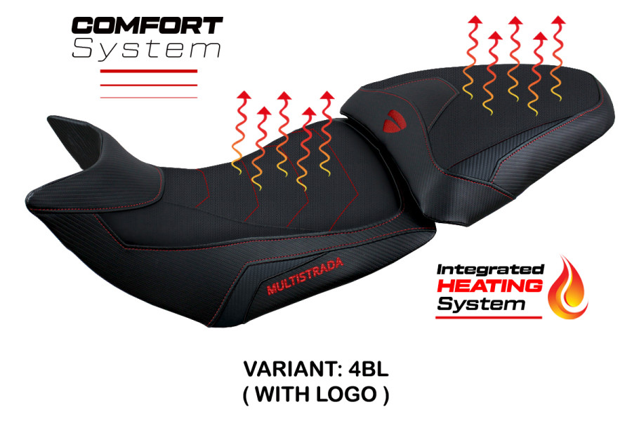 Funda de asiento compatible Ducati Multistrada 1200-1260 (15-20) modello Heating Comfort System