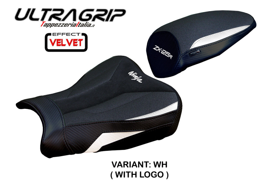 Housse de selle compatible Kawasaki Ninja ZX 25 R (20-24) modèle Hermes ultragrip velvet