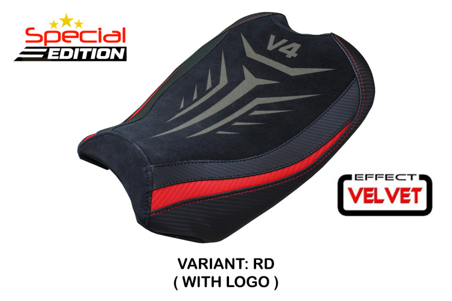 Funda de asiento compatible con Ducati Panigale V4 (18-24) modelo Special Edition velvet