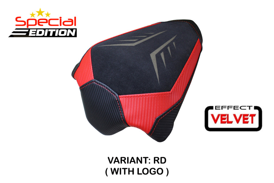 Funda de asiento de pasajero compatible con Ducati Panigale V4 (18-24) modelo Special Edition velvet