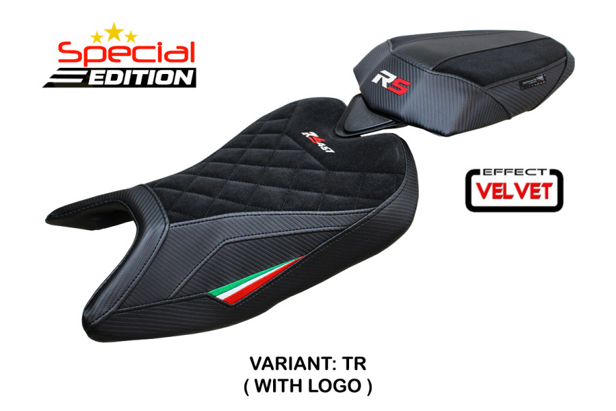 Funda de asiento compatible Aprilia RS 457 (23-24) modelo Bezz velvet special edition